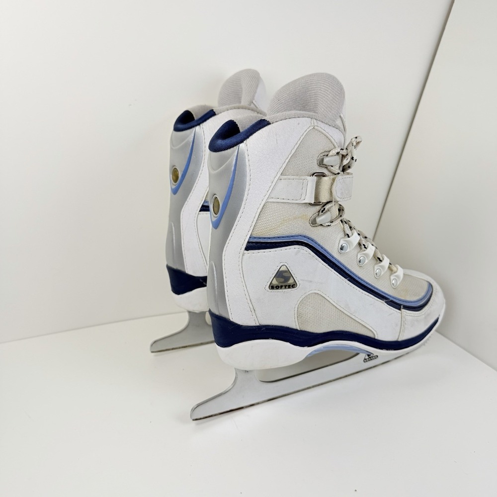 Jackson Softec Ice Skates Women's Size 8 White Blue Figure Recreational - Picture 4 of 16